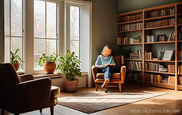 드라마 괜찮아 사랑이야 정신 건강에 대한 메시지 - **Breaking the Stigma: A Warm Counseling Session**
A warmly lit, cozy psychotherapy office. A di...